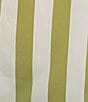 Buru Tie Shoulder Strap Stripe Print Scalloped V-Neck Maxi Dress, Color:Sage Stripe - Image 3