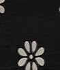 Buru Woven Brocade Floral Print Sweetheart Neck Long Balloon Sleeve Smocked Keyhole Back Cropped Coordinating Bustier Top, Color:Black Floral - Image 4