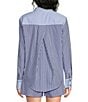 Buru Woven Striped Woven Button Down Long Sleeve Shirt - Image 2