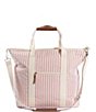 Color:Lauren's Pink Stripe - Image 2 - Lauren's Stripe Cooler Tote Bag