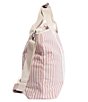 Color:Lauren's Pink Stripe - Image 3 - Lauren's Stripe Cooler Tote Bag