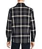 Color:Navy - Image 2 - Button Down Collar Long Sleeve Plaid Coatfront Shirt