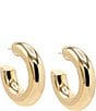 Color:Gold - Image 1 - Chunky Bubble Hoop Earrings