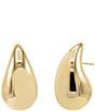 Color:Gold - Image 1 - Chunky Teardrop Statement Stud Earrings