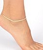 Color:Gold - Image 2 - Herringbone Chain Anklet