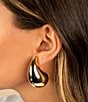 Color:Gold - Image 2 - Jumbo Teardrop Statement Stud Earrings
