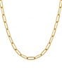 Color:Gold - Image 1 - Large Paperclip Link Chain 16'' Necklace