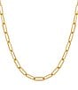 Color:Gold - Image 1 - Large Paperclip Link Chain 18'' Necklace