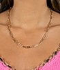 Color:Gold - Image 2 - Large Paperclip Link Chain 18'' Necklace
