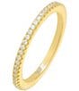 Color:Gold - Image 1 - Micro Pave Eternity Crystal Band Ring