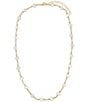 Color:White - Image 1 - Multi Pearl Beaded Chain Collar Necklace