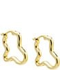 Color:Gold - Image 1 - Solid Squiggly Shape Hoop Earrings