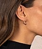 Color:Gold - Image 2 - Solid Squiggly Shape Hoop Earrings