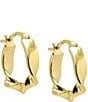 Color:Gold - Image 1 - Solid Twister Squiggly Hoop Earrings