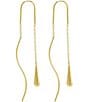 Color:Gold - Image 1 - Teardrop Chain Threader Earrings