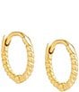 Color:Gold - Image 1 - Twisted Huggie Hoop Earrings