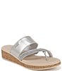 Color:Silver Metallic - Image 1 - Bora Bright Washable Rhinestone Wedge Sandals