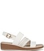 Color:WHITE - Image 2 - Bravo Shimmer Washable Slingback Strappy Sandals