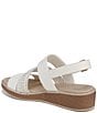 Color:WHITE - Image 4 - Bravo Shimmer Washable Slingback Strappy Sandals