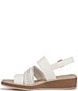 Color:WHITE - Image 5 - Bravo Shimmer Washable Slingback Strappy Sandals