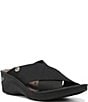 Color:Black - Image 1 - Desire Washable Stretch Wedge Sandals