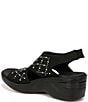 Color:Black - Image 4 - Destiny Bright Stretch Slingback Washable Sparkly Wedge Sandals
