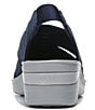 Color:Navy - Image 3 - Double Up Banded Washable Stretch Fabric Sandals