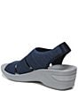 Color:Navy - Image 4 - Double Up Banded Washable Stretch Fabric Sandals