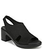 Color:BLACK - Image 1 - Eden Stretch Sparkle Slingback Washable Sandals