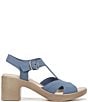 Color:Blue - Image 2 - Everly Stretch Denim Washable Strappy Sandals