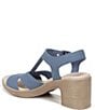 Color:Blue - Image 4 - Everly Stretch Denim Washable Strappy Sandals