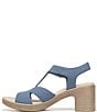 Color:Blue - Image 5 - Everly Stretch Denim Washable Strappy Sandals