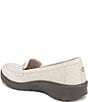 Color:Beige - Image 4 - Gamma Washable Stretch Slip On Wedge Penny Loafers
