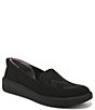 Color:Black - Image 1 - March On Moc Washable Stretch Chevron Knit Slip-On Sneakers