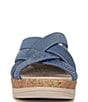 Color:BLUE - Image 6 - Reign Sparkly Washable Cork Wedge Sandals