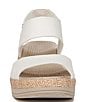 Color:White - Image 6 - Reveal Stretch Slingback Raffia Washable Wedge Sandals