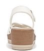 Color:WHITE - Image 3 - Rhythm Stretch Washable Strappy Wedge Sandals
