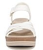 Color:WHITE - Image 6 - Rhythm Stretch Washable Strappy Wedge Sandals