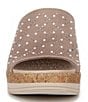 Color:BISCOTTI - Image 6 - Royal Washable Rhinestone Wedge Sandals