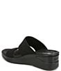 Color:Black - Image 4 - Sienna Stretch Washable Rhinestone Wedge Sandals