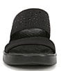 Color:Black - Image 6 - Sienna Stretch Washable Rhinestone Wedge Sandals