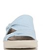 Color:Blue - Image 6 - Smile More Bow Detail Washable Wedge Slide Sandals