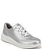 Color:Metallic Silver - Image 1 - Times Square Washable Metallic Lace-Up Sneakers