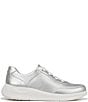 Color:Metallic Silver - Image 2 - Times Square Washable Metallic Lace-Up Sneakers