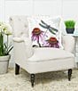 Color:Multi - Image 3 - Botanical Dragon Floral Spring Printed and Embellished Throw Pillow