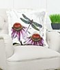 Color:Multi - Image 4 - Botanical Dragon Floral Spring Printed and Embellished Throw Pillow