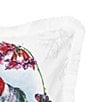 Color:Multi - Image 3 - Botanical Hummingbird Spring Printed and Embellished Throw Pillow