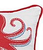 Color:Multi - Image 3 - Octopus Seaside Printed and Applique Throw Pillow