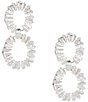 C by Cezanne Baguette Double Drop Earrings - Image 1