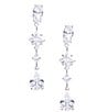 C by Cezanne Linear Crystal Earrings - Image 1